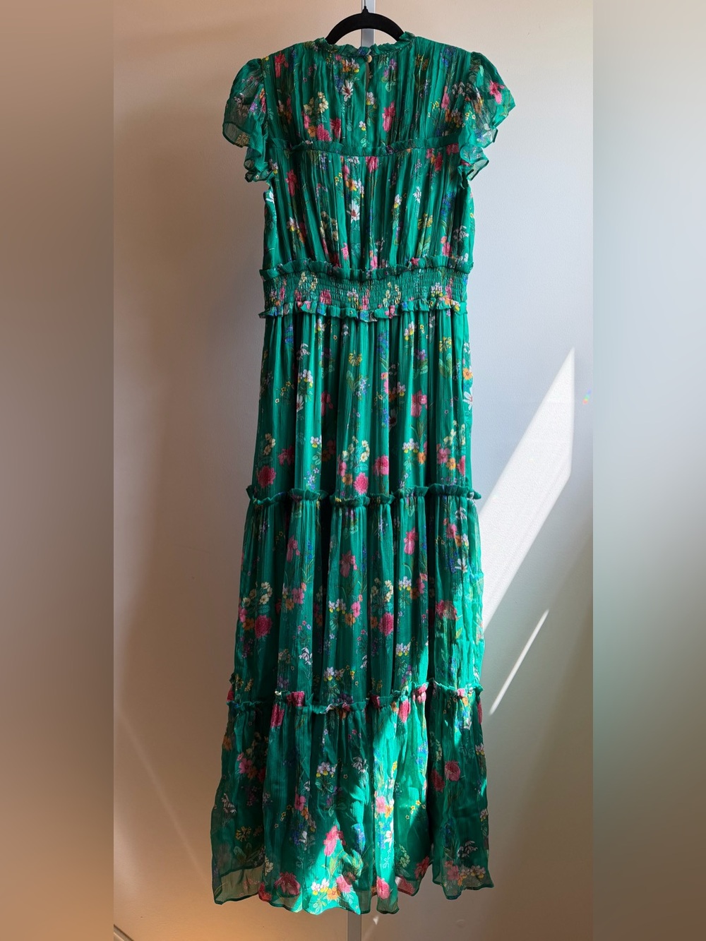 NWT Boden Sleeveless Ruffle Dress in Bear Grass, Delicate Blossom size 8 - Picture 5 of 14